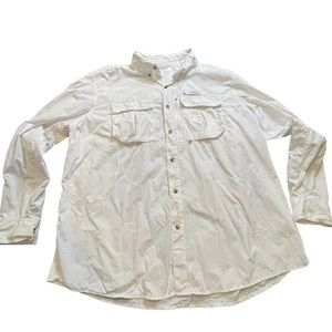 Gander Mountain Guide Series white Long Sleeve button down shirt 2xl‎ plus